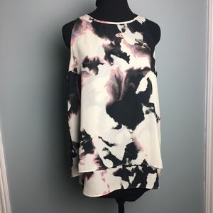 Willi Smith Sleeveless Marble Sleeveless Blouse
